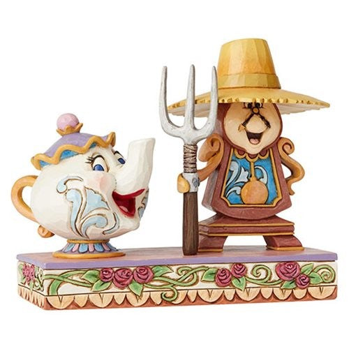 Cogsworth And Mrs. Potts Workin’ Round The Clock Disney Traditions By Jim Shore