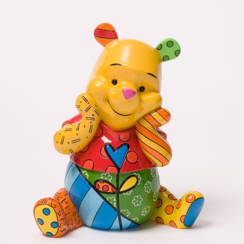 Romero Britto Disney Smiling Winnie The Pooh Pop Art Figurine 4033896 New