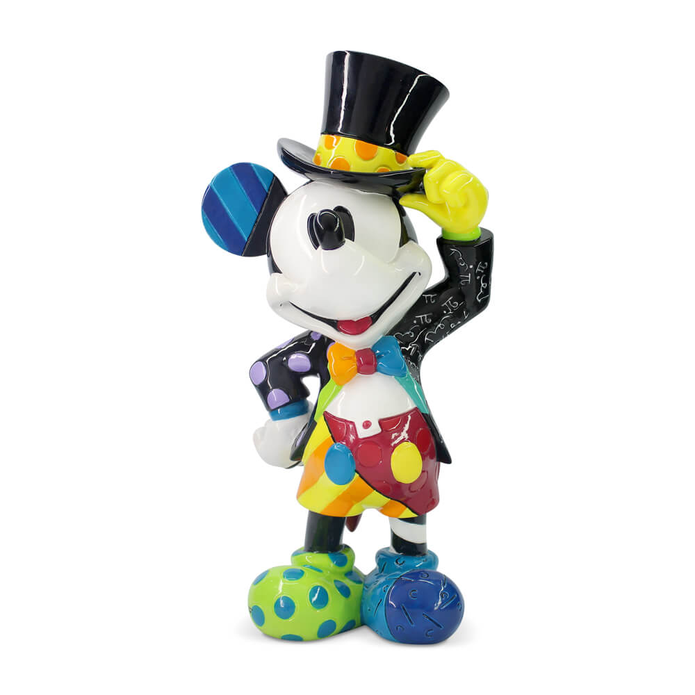 Romero Britto Disney Mickey Mouse With Top Hat Figurine 6006083 New