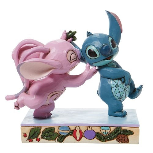 Stitch And Angel Mistletoe Kiss Disney Traditions By Jim Shore