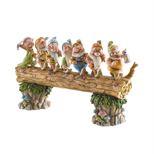 Seven Dwarfs On Log Homeward Bound Disney Traditions By Jim Shore
