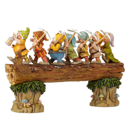 Seven Dwarfs On Log Homeward Bound Disney Traditions By Jim Shore