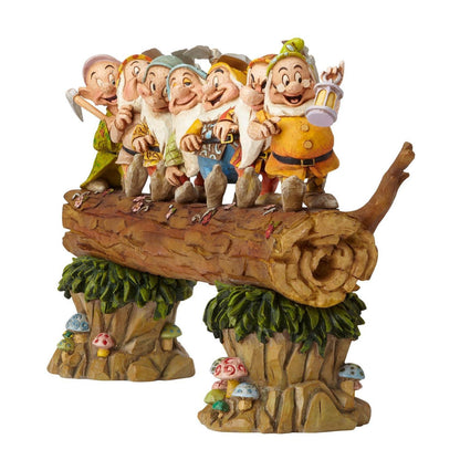 Seven Dwarfs On Log Homeward Bound Disney Traditions By Jim Shore