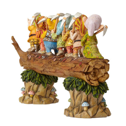 Seven Dwarfs On Log Homeward Bound Disney Traditions By Jim Shore