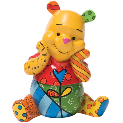 Romero Britto Disney Smiling Winnie The Pooh Pop Art Figurine 4033896 New 