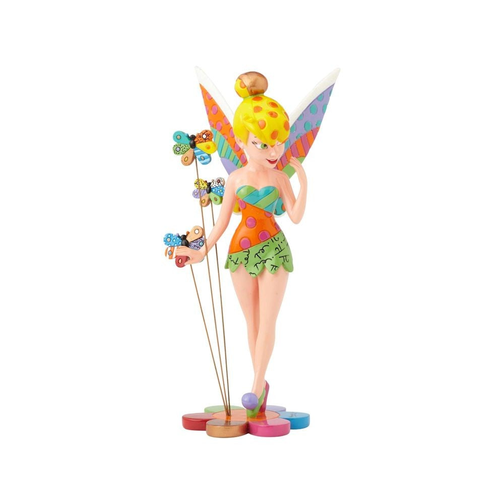 Romero Britto Disney Tinker Bell With Butterflies Pop Art Figurine 4058182 New