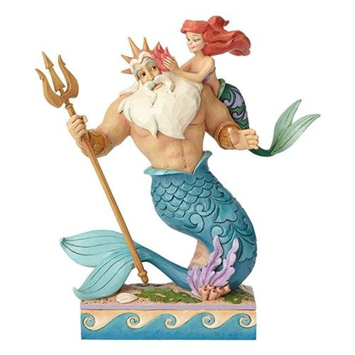 Enesco Disney Traditions By Jim Shore Little Mermaid Ariel And Triton Figurine 9.7 Inch Multicolor
