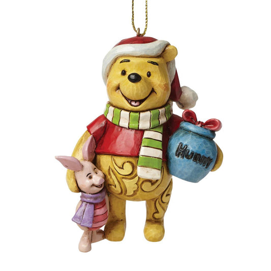 Disney Traditions - 9cm Winnie The Pooh And Piglet Hanging Ornament
