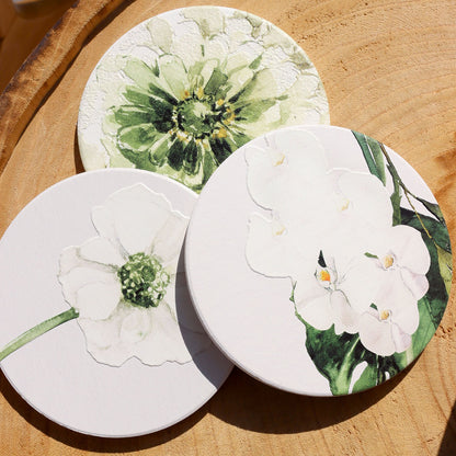 Greenhouse Succulent Ceramic Coaster