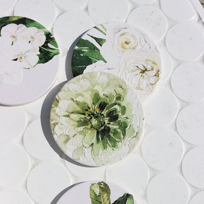 Greenhouse Succulent Ceramic Coaster