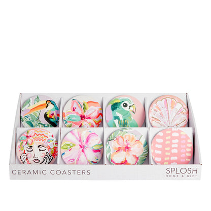 Talulah Abstract Ceramic Coaster